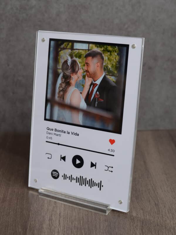 Spotify PORTA-FOTO METACRILATO BASE METACRILATO 15X20. - Imagen 3